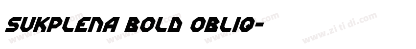 Sukplena Bold Obliq字体转换